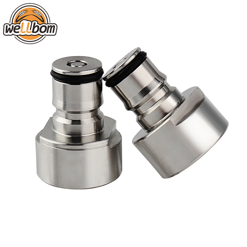 Stainless Steel Keg Coupler Adapter FPT 5/8 Thread Ball Lock Quick Disconnect Conversion Kit Gas & Liquid Posts For Home Brewing
