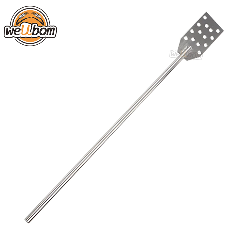 19.7'' 50cm Length Stainless Steel Mash Paddle Tun Mixing Stirrer Paddle Mash 14 hole paddle Homebrew Beer