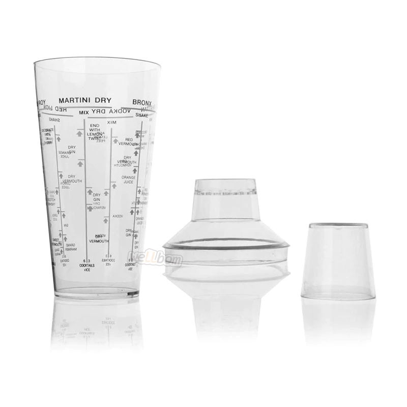700ml Food-grade PC transparent shaker grams pot scale cup Bar
