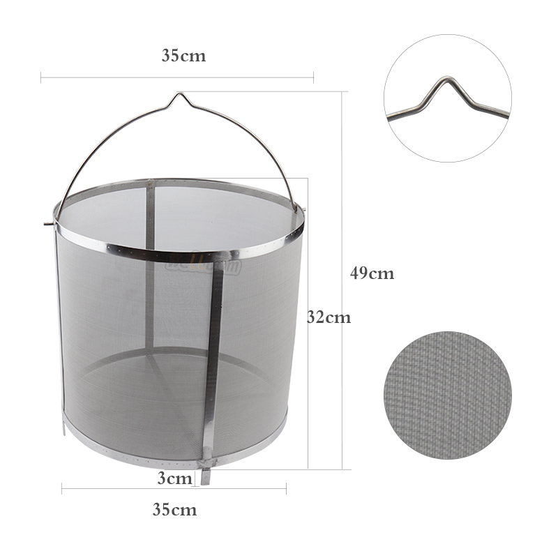 Homebrew Hop Filter Stainless Steel Beer Hop Spider Brewing Mesh Filter ...